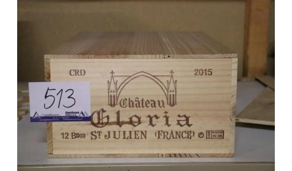 kist inh 12 flessen à 75cl Chateau Gloria, St Julien 2015